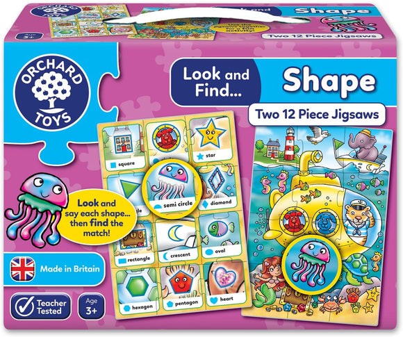 ORCHARD TOYS 332 LOOK AND FIND SHAPE JIGSAW PUZZLE