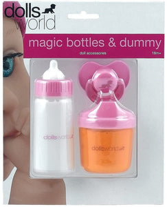 DOLLS WORLD 8512 MAGIC BOTTLES ORANGE MILK AND DUMMY