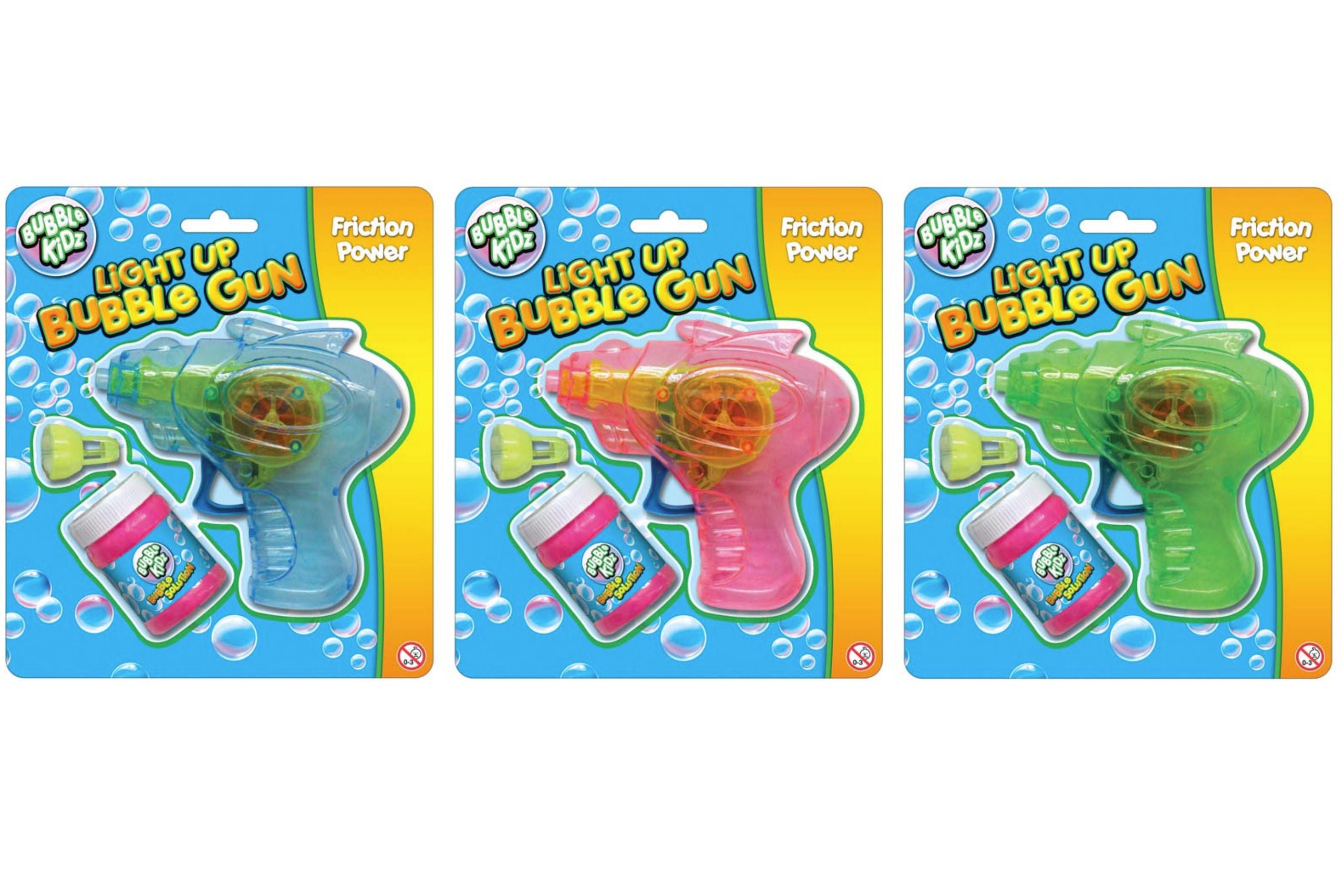 BUBBLE KIDZ TY9128 LIGHT UP BUBBLE GUN (ASSORTED COLOURS, ONE SUPPLIED PICKED AT RANDOM)