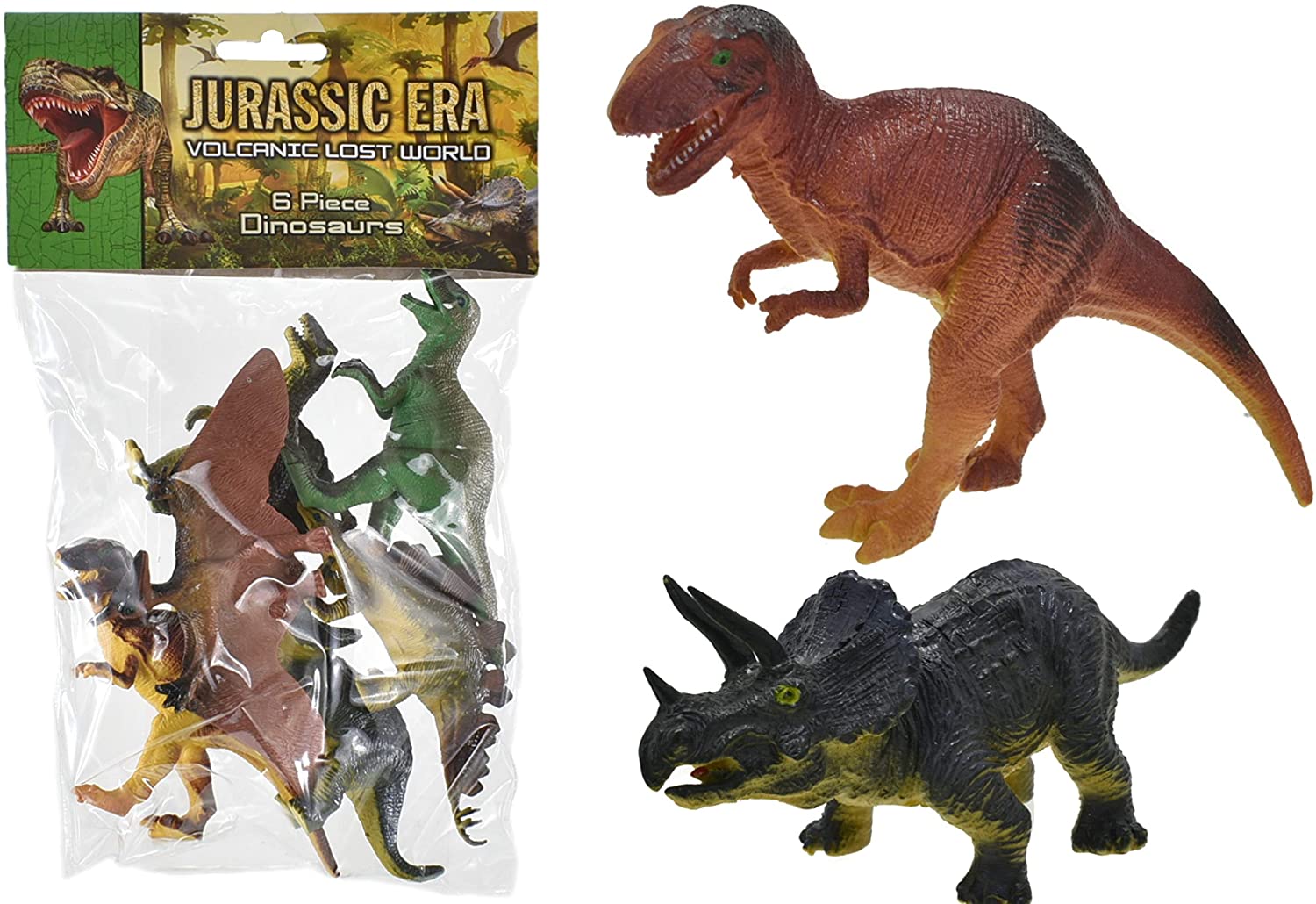 TOYMASTER TY1709 JURASSIC ERA 6 PIECE DINOSAUR BAG