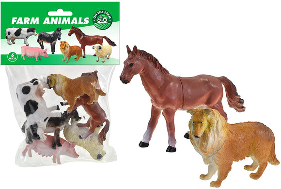 TOYMASTER TY9865 6 PACK FARM ANIMALS IN A BAG