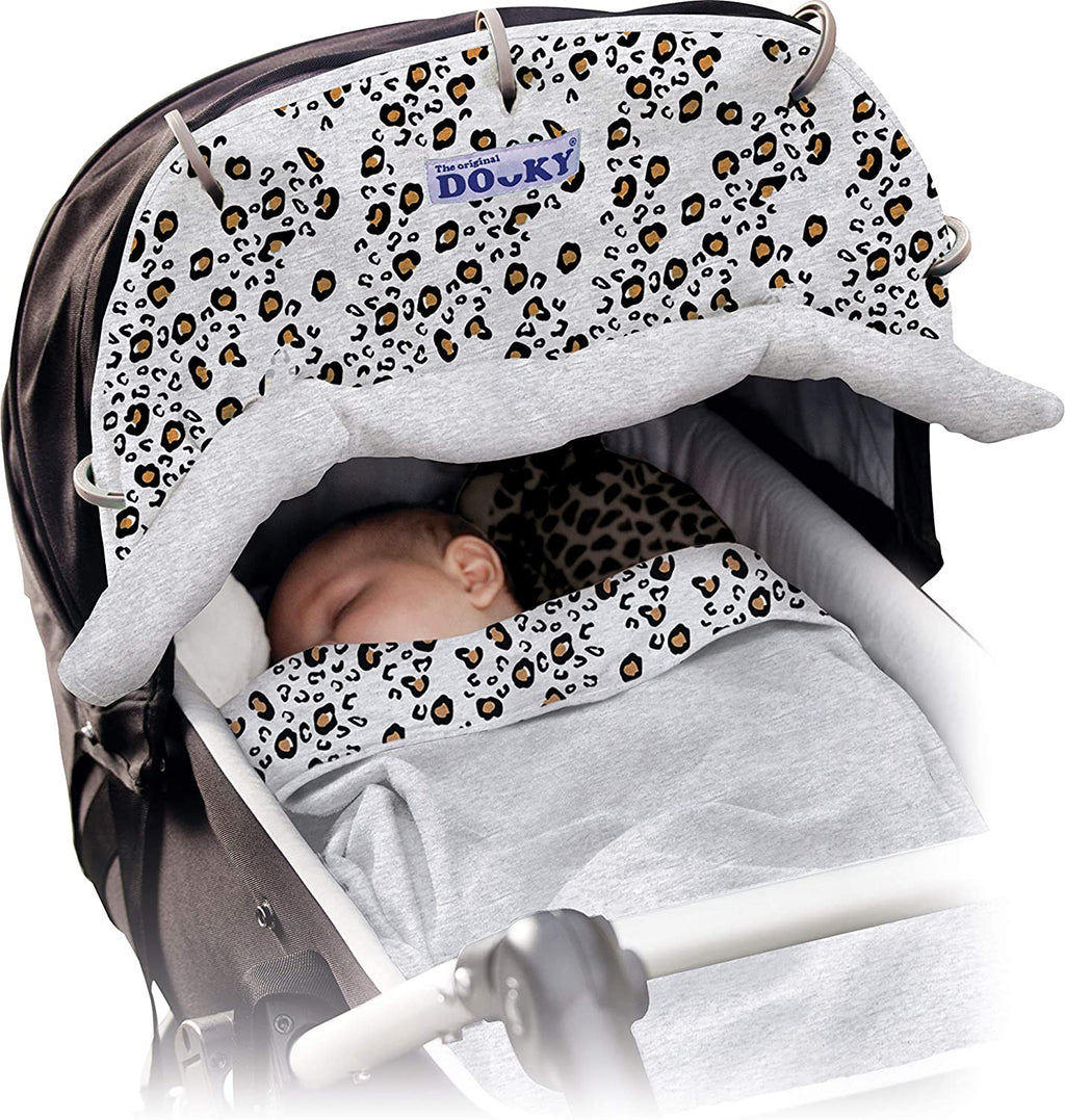 Dooky Universal Sun Shade Canopy Parasol Alternative Leopard Design