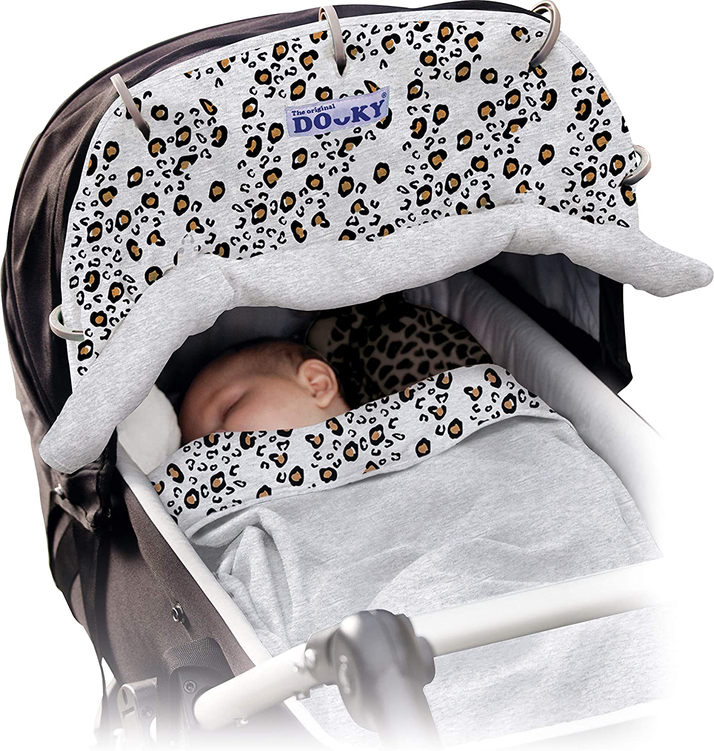 Dooky Universal Sun Shade Canopy Parasol Alternative Leopard Design