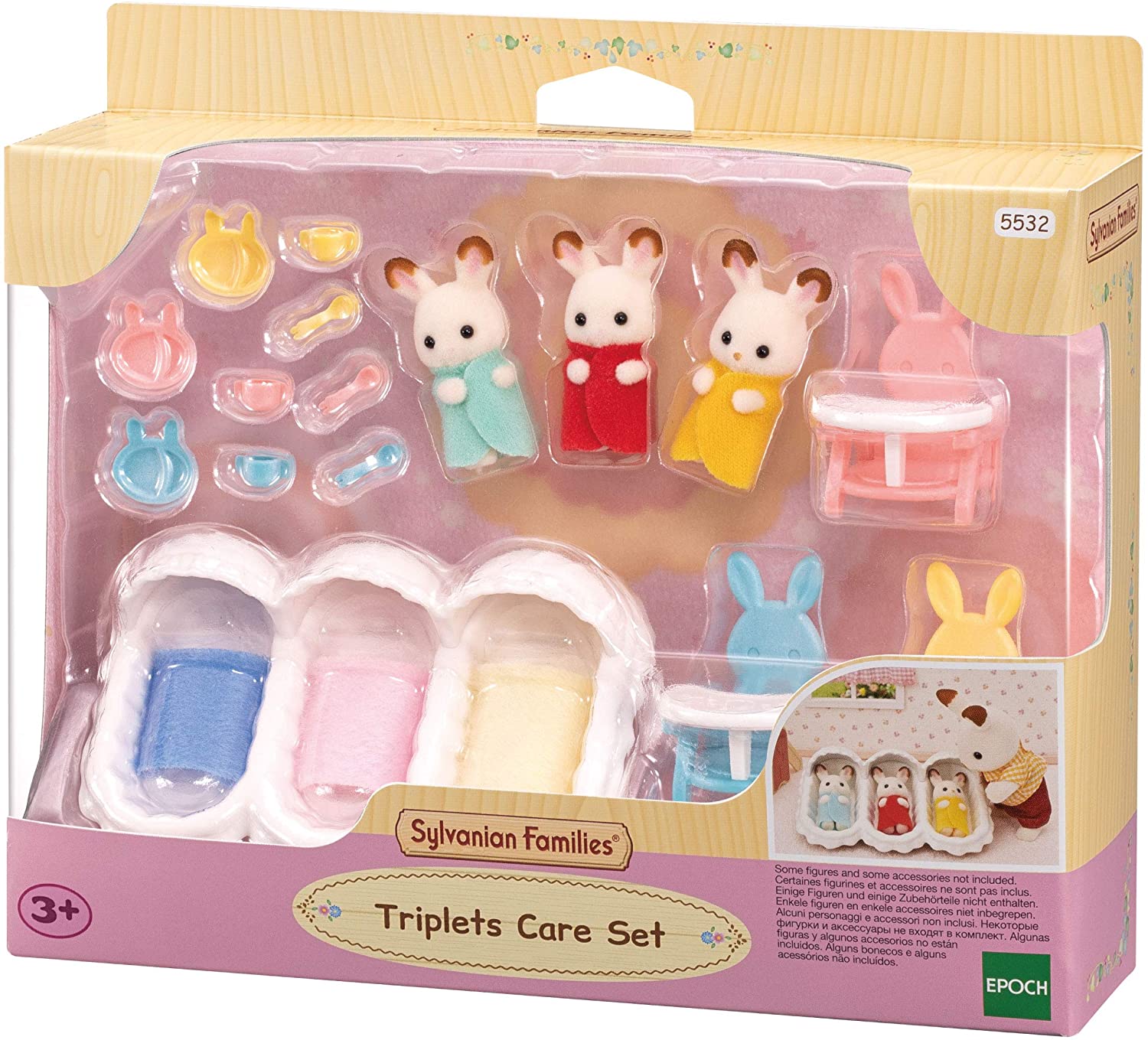 SYLVANIAN FAMILIES 5532 TRIPLETS CARE SET