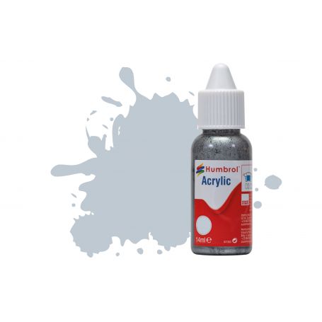HUMBROL ACRYLIC DROPPER BOTTLE DB0056 METALLIC ALUMINIUM