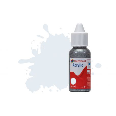 HUMBROL ACRYLIC DROPPER BOTTLE DB0191 CHROME SILVER METALLIC