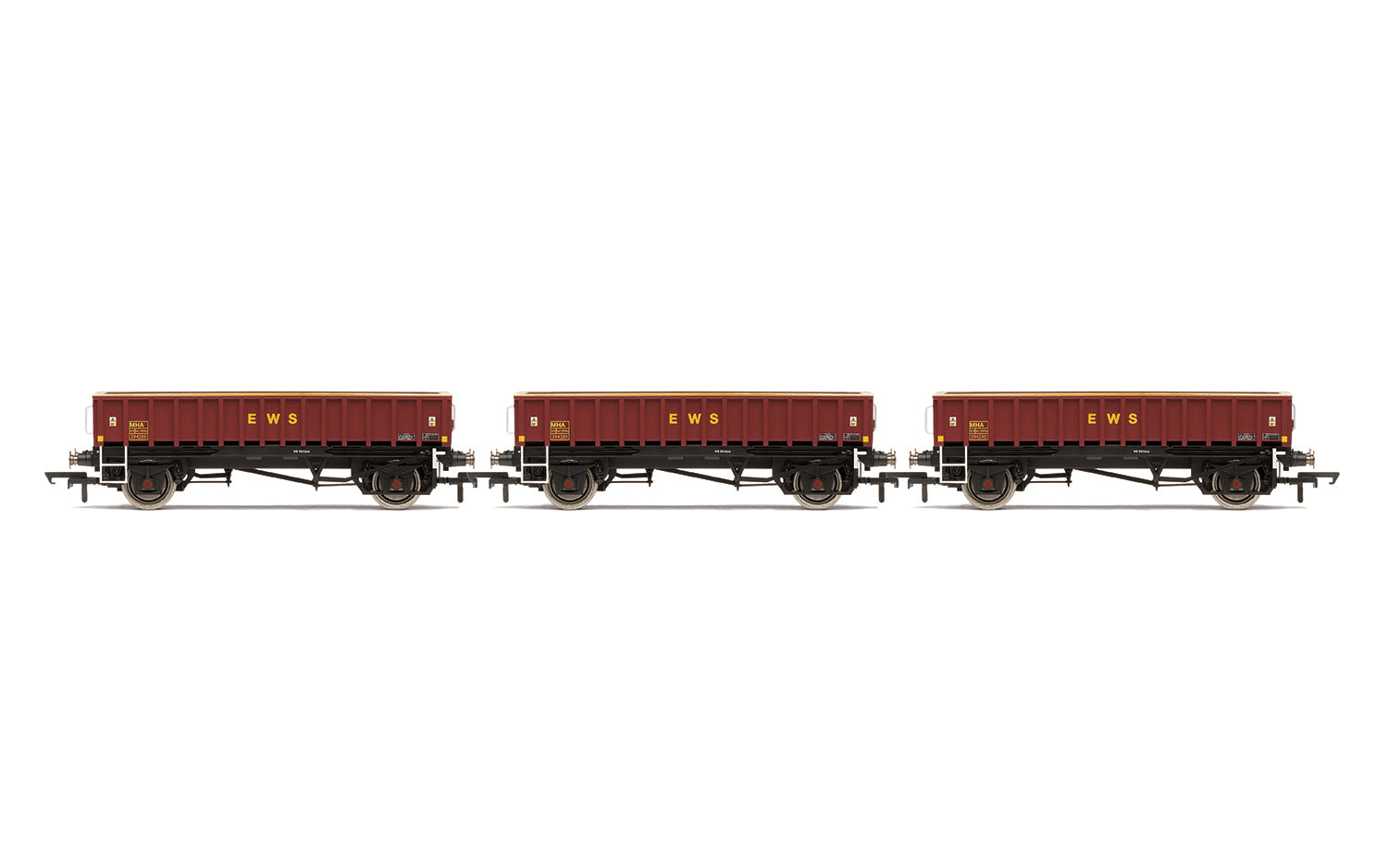 Hornby R60161 MHA Ballast Wagon, Three Pack, EWS - Era 9