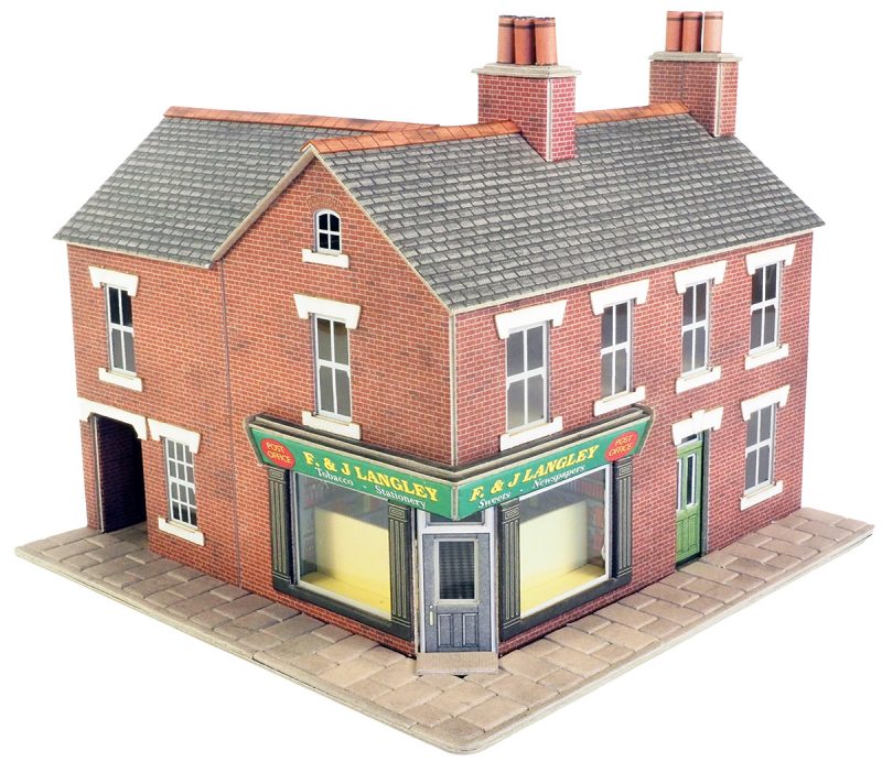 METCALFE PO263 00/H0 SCALE CORNER SHOP RED BRICK