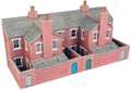 METCALFE PO276 00/H0 SCALE LOW RELIEF RED BRICK TERRACED HOUSE BACKS