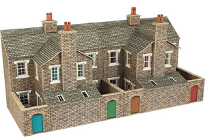 METCALFE PO277 00/H0 SCALE LOW RELIEF STONE TERRACED HOUSE BACKS