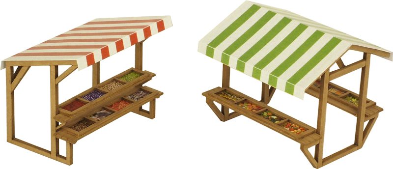METCALFE PO530 00/H0 SCALE MARKET STALLS