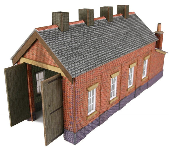 METCALFE PN931 N SCALE RED BRICK SINGLE TRACK ENGINE SHED