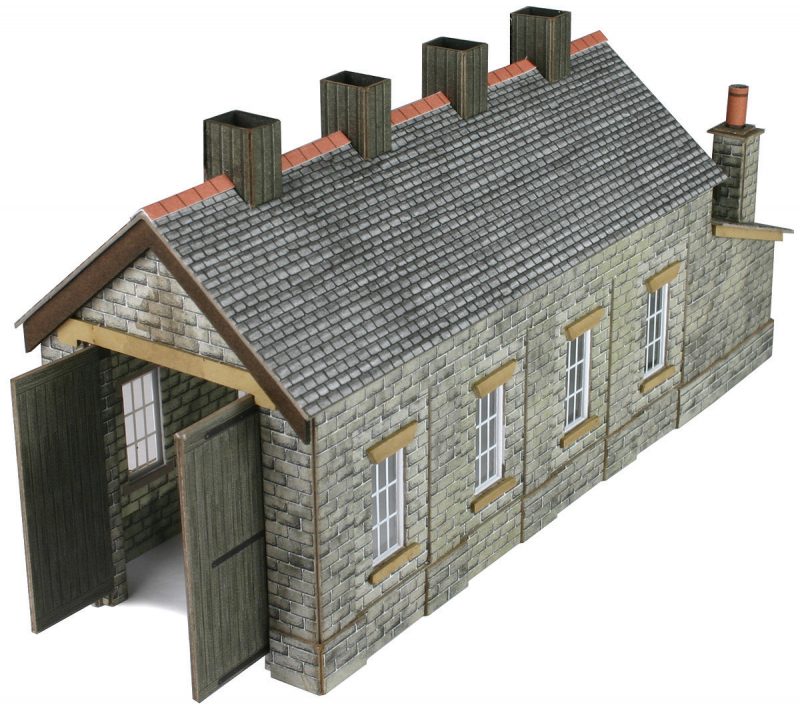 METCALFE PN932 N SCALE STONE SINGLE TRACK ENGINE SHED
