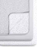 Snuz 3 Piece Grey Spot Bedding Set For SnuzPod Bedside Crib