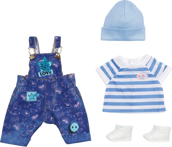 BABY BORN 829127 DELUXE DUNGAREES SET 43cm