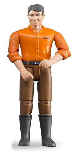 BRUDER 60007 MAN WITH BROWN TROUSERS AND BOOTS