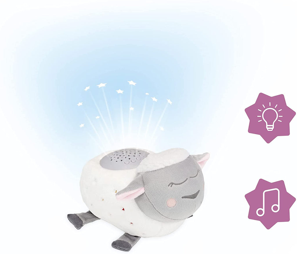 Badabulle Lulu the Lamb Musical Projection Night Light, Sensory baby light