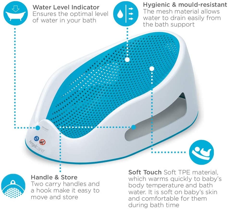 Angelcare Soft Touch Bath Support Aqua