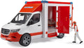 BRUDER 2676 MERCEDES BENZ SPRINTER AMBULANCE WITH DRIVER LIGHT AND SOUND