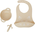 Babymoov FIRST'ISY Baby Feeding Set, Silicone weaning Set Cream