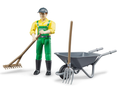 BRUDER 62610 FARM WORKER WITH ACCESSORIES