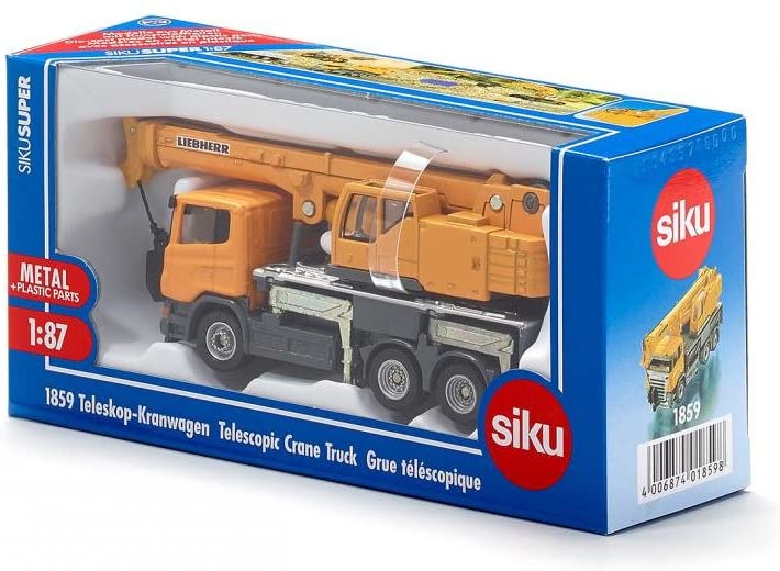 SIKU 1859 TELESCOPIC CRANE 1:87TH SCALE