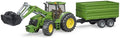 BRUDER 3055 JOHN DEERE 7930 TRACTOR WITH FRONT LOADER & TIPPING TRAILER