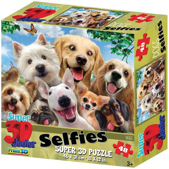 SELFIES PRIME 3D PUZZLE 10817 DOGS 48 PIECE HOWARD ROBINSON DESIGN