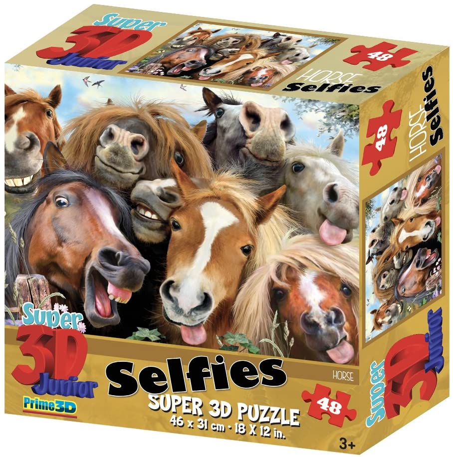 SELFIES PRIME 3D PUZZLE 10854 HORSE 48 PIECE HOWARD ROBINSON DESIGN