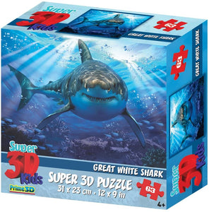 HOWARD ROBINSON PRIME 3D PUZZLE 13582 GREAT WHITE SHARK 63 PIECE