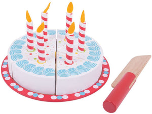 BIGJIGS BJ628 WOODEN BIRTHDAY CAKE