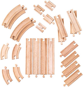 BIGJIGS BJT057 CURVES AND STRAIGHTS EXPANSION PACK TRAIN WOODEN RAILWAY