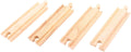 BIGJIGS RAIL BJT101 MEDIUM STRAIGHTS WOODEN RAILWAY