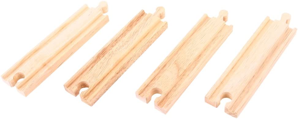 BIGJIGS RAIL BJT101 MEDIUM STRAIGHTS WOODEN RAILWAY