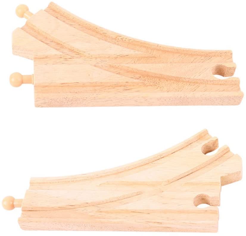 BIGJIGS RAIL BJT107 CURVED POINTS TRAIN WOODEN RAILWAY