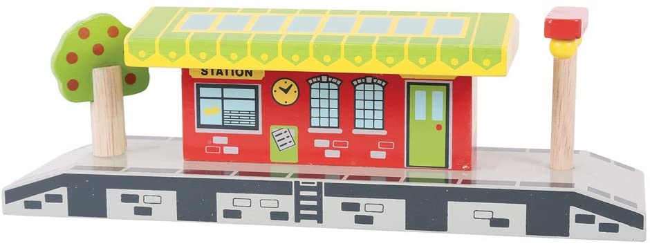 BIGJIGS BJT190 VILLIAGE STATION WOODEN RAILWAY