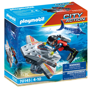 PLAYMOBIL 70145 CITY ACTION SEA RESCUE DIVING SCOOTER