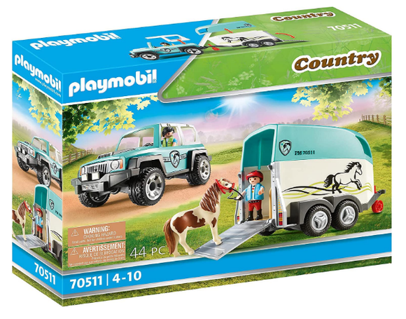 PLAYMOBIL 70511 COUNTRY CAR WITH PONY TRAILER