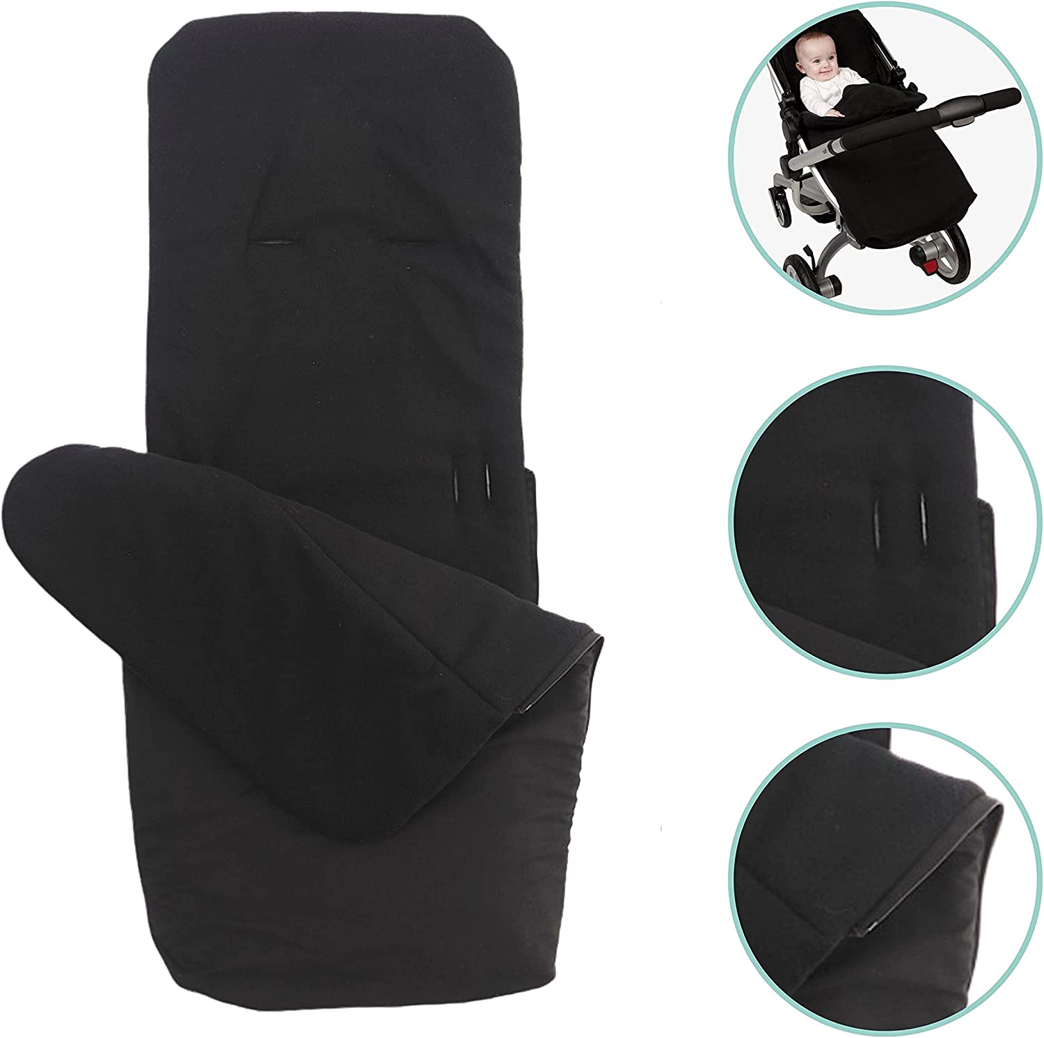 Clair De lune Universal Footmuff Black