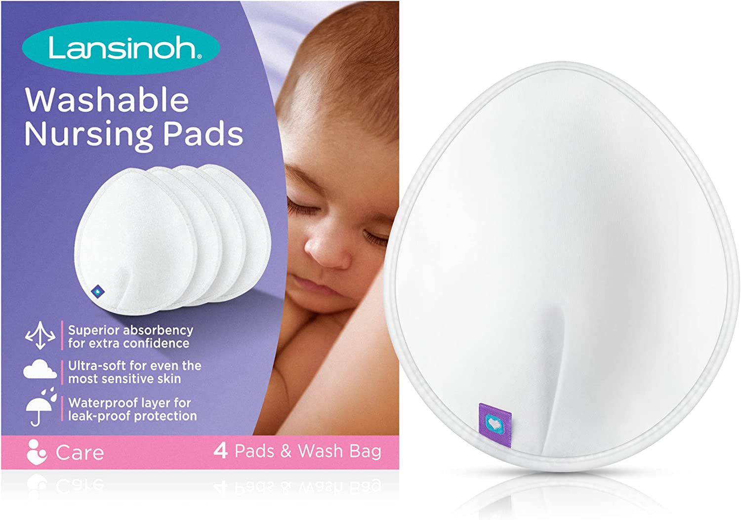 Lansinoh Washable Nursing Pads pack 4
