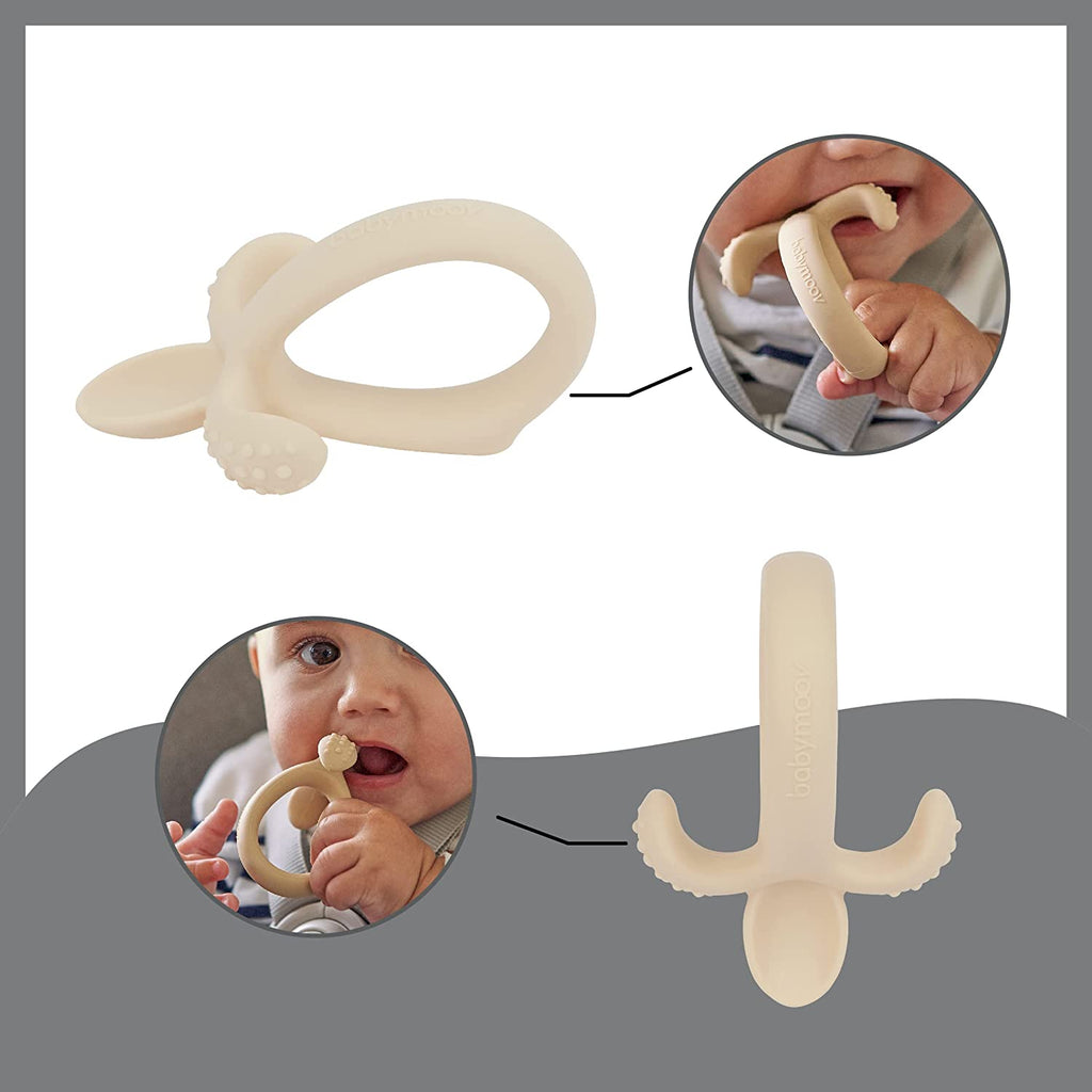 Babymoov FIRST'ISY Baby Feeding Set, Silicone weaning Set Cream