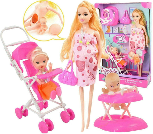 TOYMASTER TY4195 MUM-TO-BE WITH PUSHCHAIR & ACCESSORIES