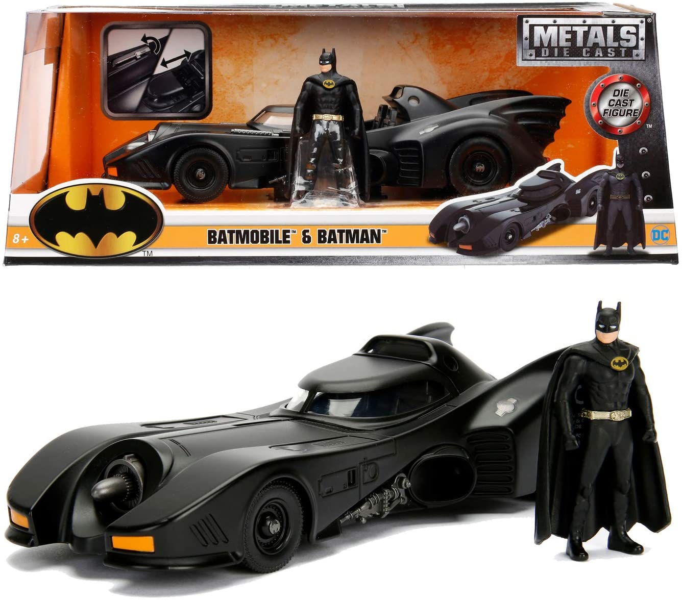 JADA BATMAN 1989 BATMOBILE & BATMAN 1:24 SCALE