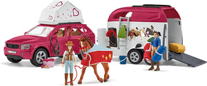 SCHLEICH 42535 HORSE CLUB HORSE ADVENTURES WITH CAR AND TRAILER