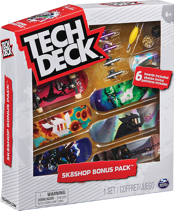 TECH DECK 6028845 FINGER BOARD SK8SHOP BONUS PACK ASSORTED DESIGNS (MAY DIFFER FROM PICTURE)