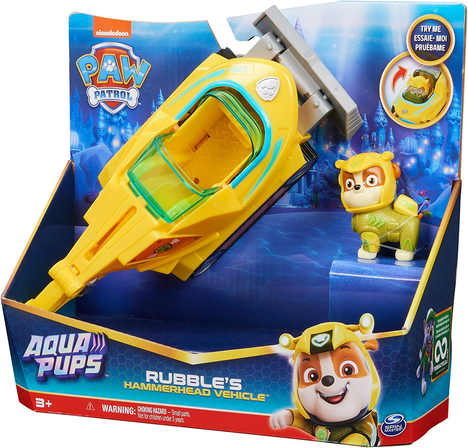 PAW PATROL 20139010 AQUA PUPS RUBBLES HAMMERHEAD VEHICLE