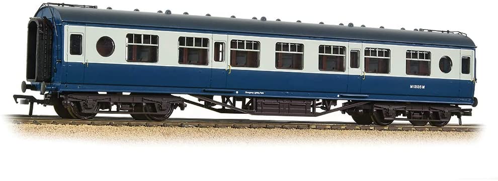BACHMANN 39-452A LMS 57FT PORTHOLE COACH CORRIDOR SECOND BR BLUE & GREY