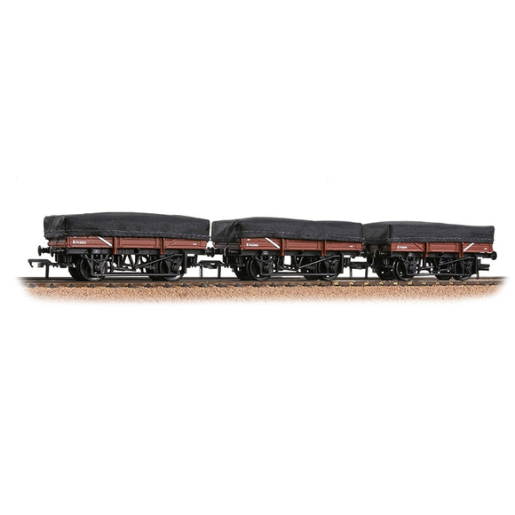 BACHMANN 33-091 SET OF 5 PLANK CHINA CLAY WAGONS BR BAUXITE EARLY TARPAULIN COVERS