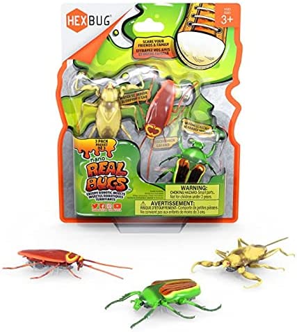 HEXBUG 477-7801 NANO REAL BUGS CREEPY ROBOTIC INSECTS 3 PACK