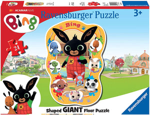 RAVENSBURGER 5563 BING BUNNY SHAPED 24 PIECE GIANT FLOOR PUZZLE